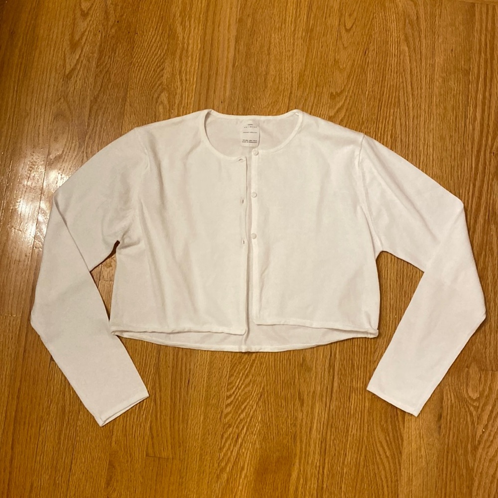 White cardigan